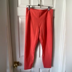 Athleta Vibrant Coral Orange Elation 7/8 Tights -Sz M
